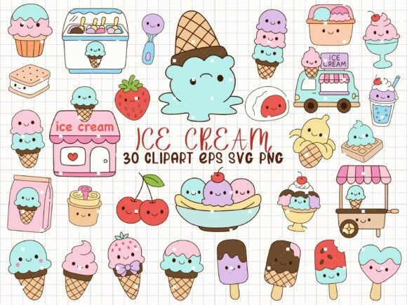 Download Ice Cream Svg Cute Dessert Clipart - Art Collection