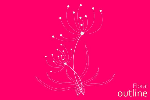 Download Floral Outline Sketch Art SVG Cut File - Art Collection