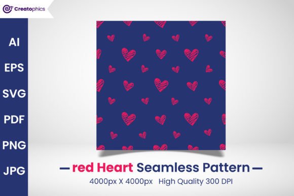 Download Red Seamless Heart Pattern and Paper - Art Collection