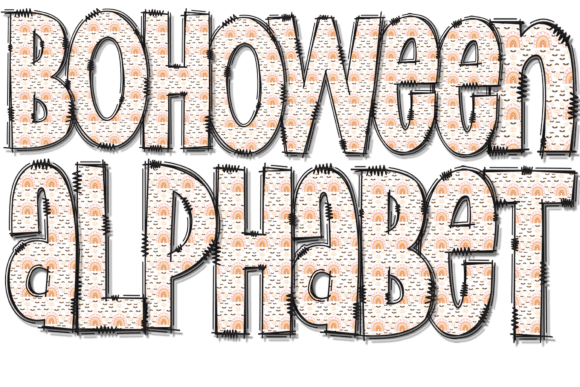 Download Boho Halloween Alphabet Clipart Doodles - Art Collection