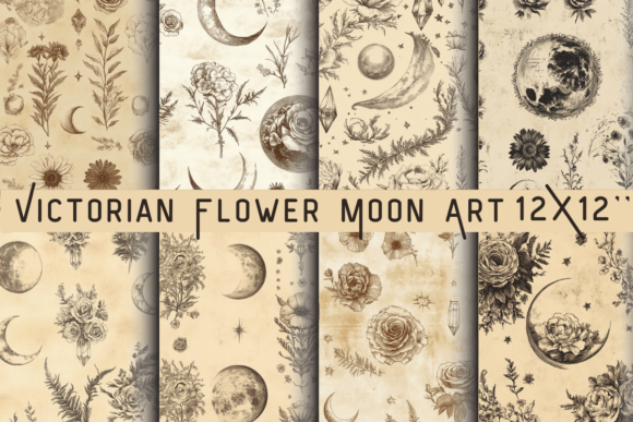 Download Victorian Flower Moon Art - Art Collection