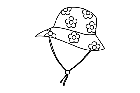 Download Floral Outline Bucket Hat Strap - Line Collection