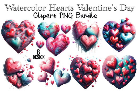 Download Watercolor Hearts Valentine's Day - Art Collection