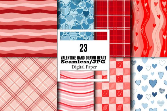 Download Valentine Hand Drawn Heart Pattern - Art Collection