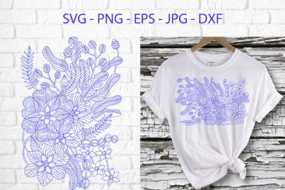 Download Boho Flowers, Doodle Floral Outline&nbsp; - Line Collection