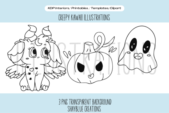 Download Creepy Kawaii Black and White Clipart - Art Collection