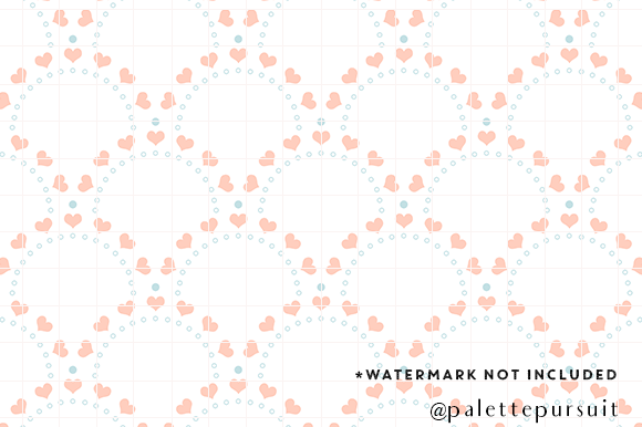 Download Hearts Mermaid Valentine Peach Pattern - Art Collection