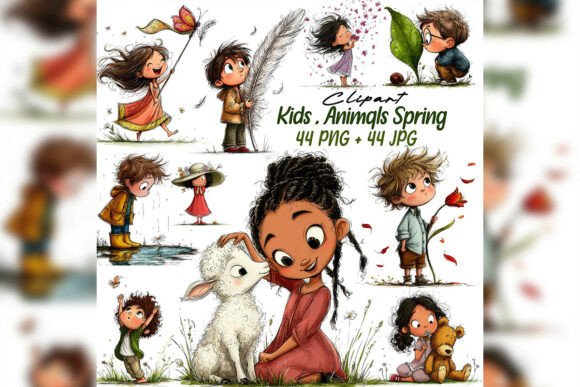Download Whimsical Kids Nature Clipart Set - Art Collection