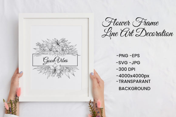 Download Floral Frame Line Art Border Isolated - Art Collection