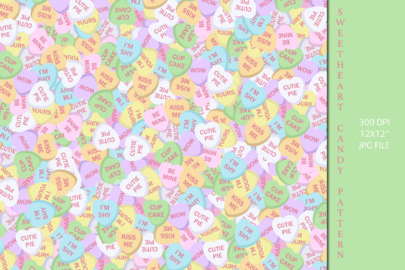 Download Candy Hearts Digital Scrapbook Paper - Art Collection