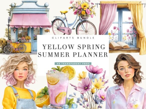 Download Yellow Spring Summer Planner Clipart - Art Collection
