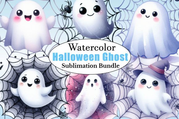 Download Watercolor Halloween Cute Ghost Clipart - Art Collection