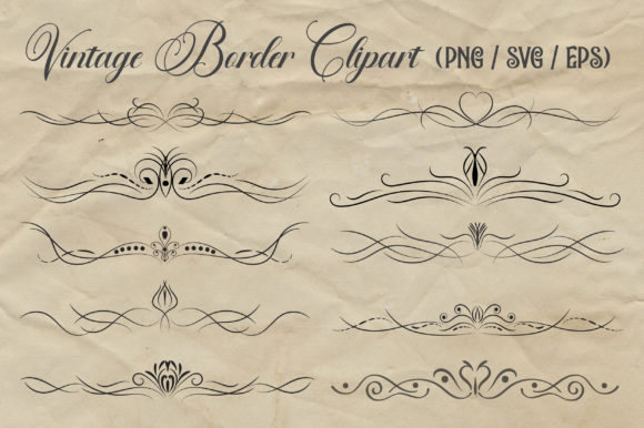 Download Vintage Border Clipart Set - Art Collection