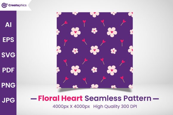 Download Seamless Floral Heart Pattern and Paper - Art Collection