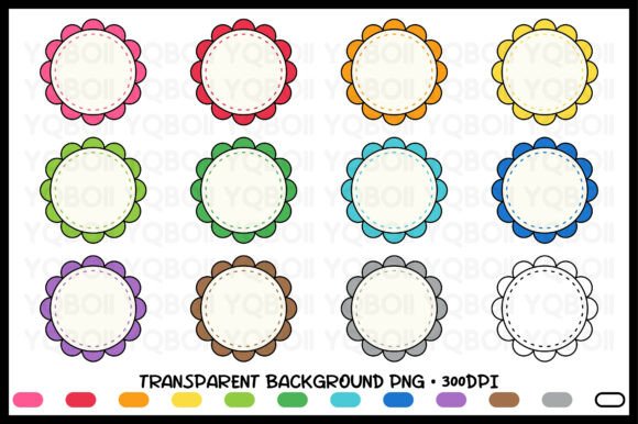 Download Stitched Flower Frame Clipart - Art Collection