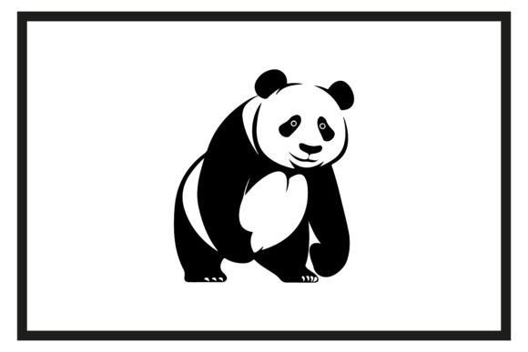 Download Panda Silhouette Black and White Clipart - Art Collection