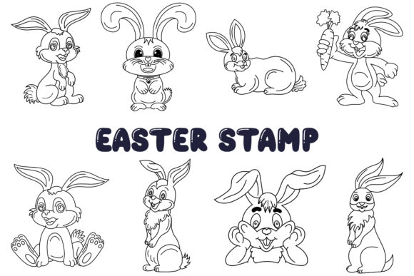 Download Easter Clip Art Digital Stamp Set 4. - Art Collection