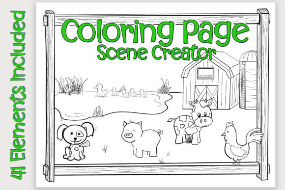 Download Farm Animal Coloring Page Scene Creator - Scene creator Collection