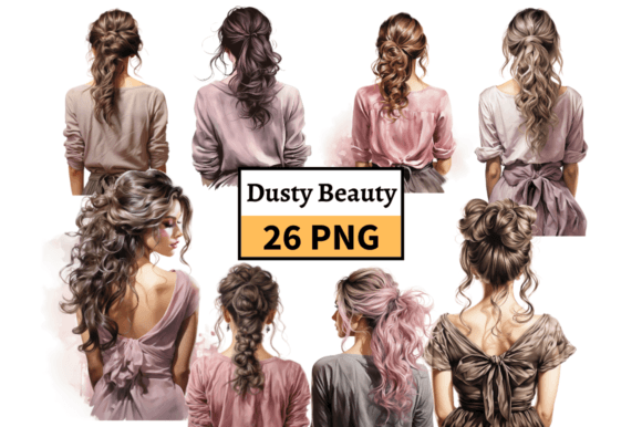 Download Dusty Pink Fashion Girl Clipart Bundle - Art Collection