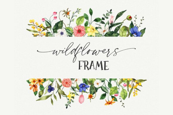 Download Floral Border PNG Clipart, Wildflower - Art Collection