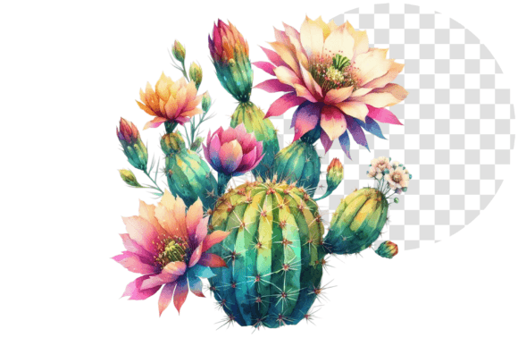 Download Cactus Bloom Watercolor Clipart - Art Collection