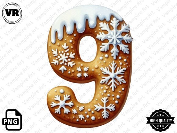 Download Christmas Gingerbread Number Clipart PNG - Art Collection