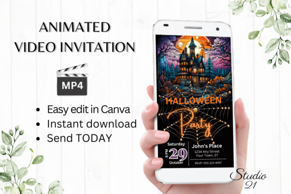 Download Digital Halloween Party Invitation - Art Collection