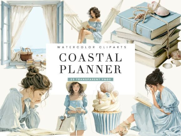 Download Watercolor Coastal Planner Clipart - Art Collection