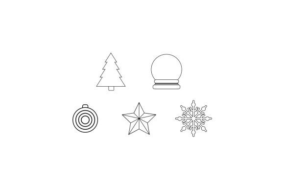 Download Christmas Line Art Doodles - Art Collection