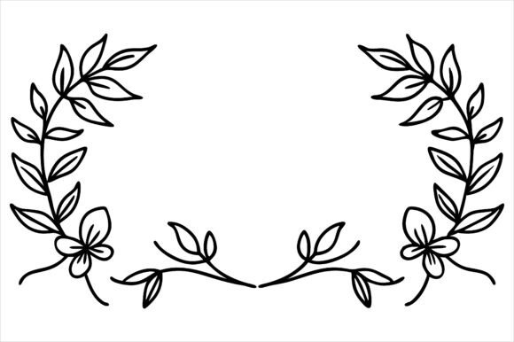 Download Floral Line Art Border Design - Art Collection