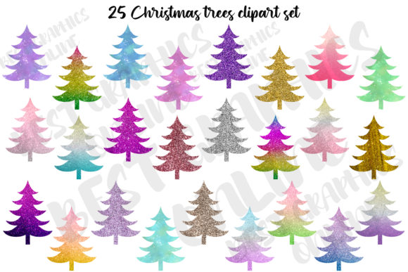 Download Christmas Tree Clipart, Shiny Christmas - Art Collection