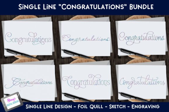 Download Single Line Congratulations Bundle - Line Collection