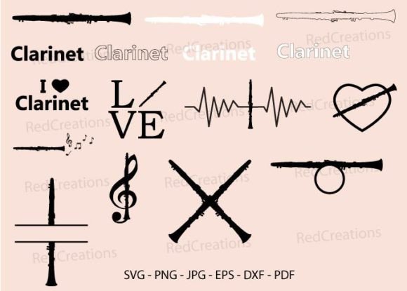 Download Clarinet Bundle Svg, Frame, Heart - Art Collection