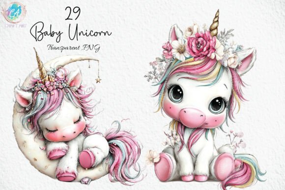Download Baby Unicorn Clipart PNG - Art Collection
