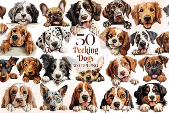 Download Peeking Dog Clipart Bundle Part 1 - Art Collection