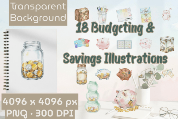 Download Watercolor Budget Planner Clipart PNG - Art Collection