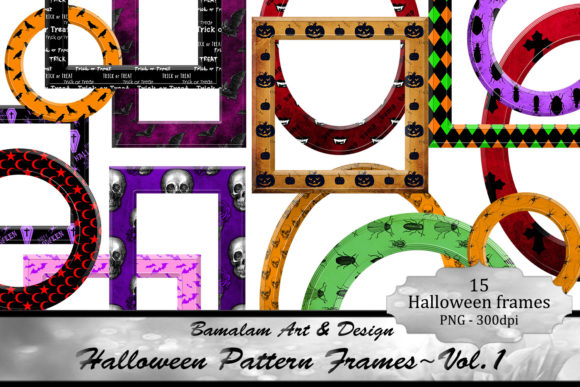 Download Halloween Pattern Frames Clipart - Art Collection