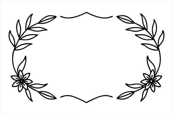 Download Floral Line Art Border Design - Art Collection
