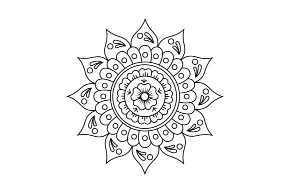 Download Mandala Sketch Vector Floral Outline Art - Art Collection