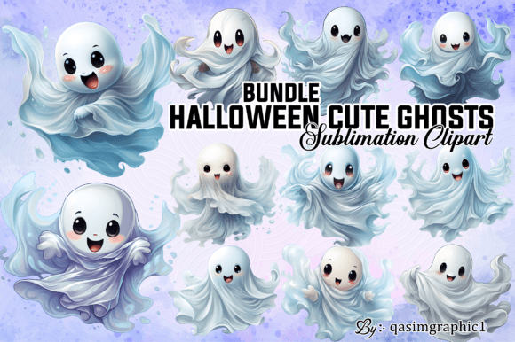 Download 20 Spooky Halloween Cute Ghost Clipart - Art Collection