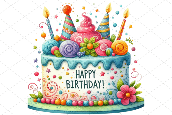 Download Watercolor Birthday Cake Clipart - Art Collection