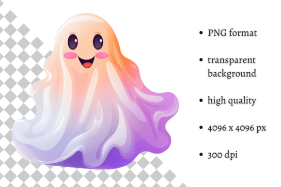 Download Pastel Pink Halloween Cute Ghost Clipart - Art Collection