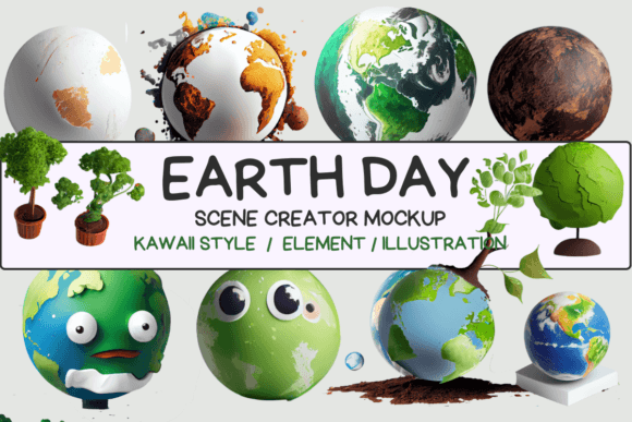 Download Earth Day Scene Creator Mockup - Premium Bundle