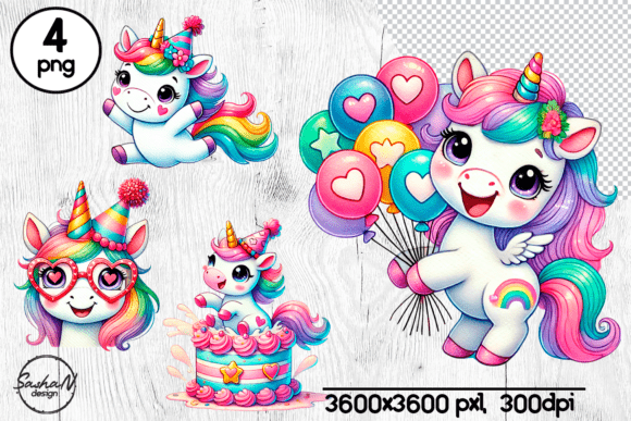 Download Cute Unicorn Clipart, Birthday Clipart - Art Collection