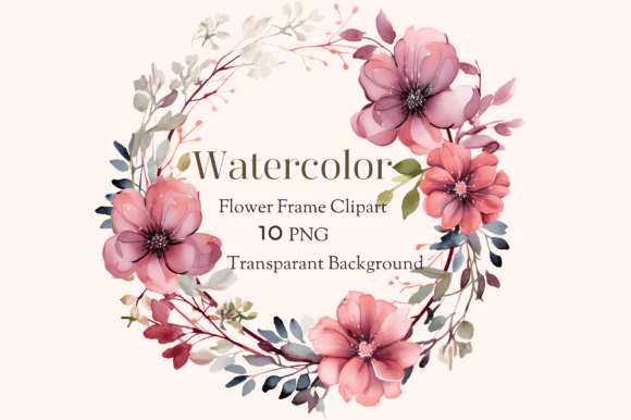 Download Watercolor Flower Frame Clipart - Art Collection