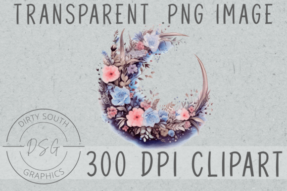 Download Floral Moon Clip Art - Art Collection
