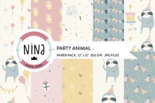 Download Party Animal Digital Paper Confetti - Art Collection