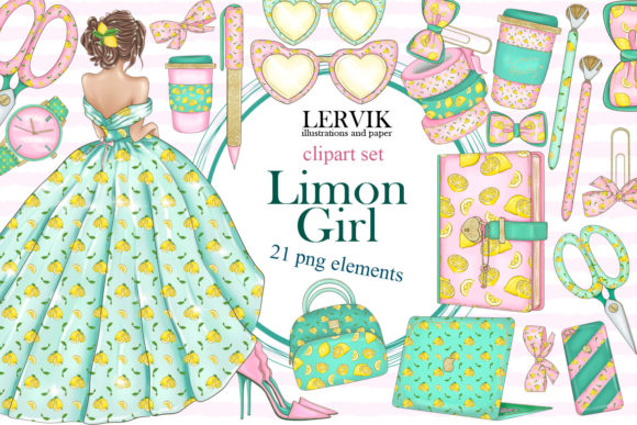 Download Lemon Girl Planner Clipart Summer - Art Collection