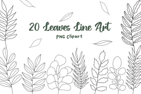 Download Leaves Line Art Black and White Clipart - Art Collection