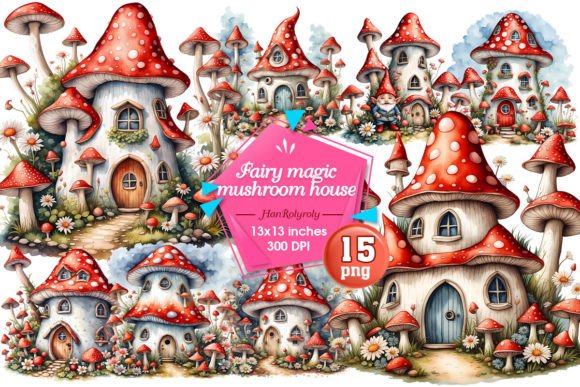 Download Fairy Mushroom House Sublimation Clipart - Art Collection